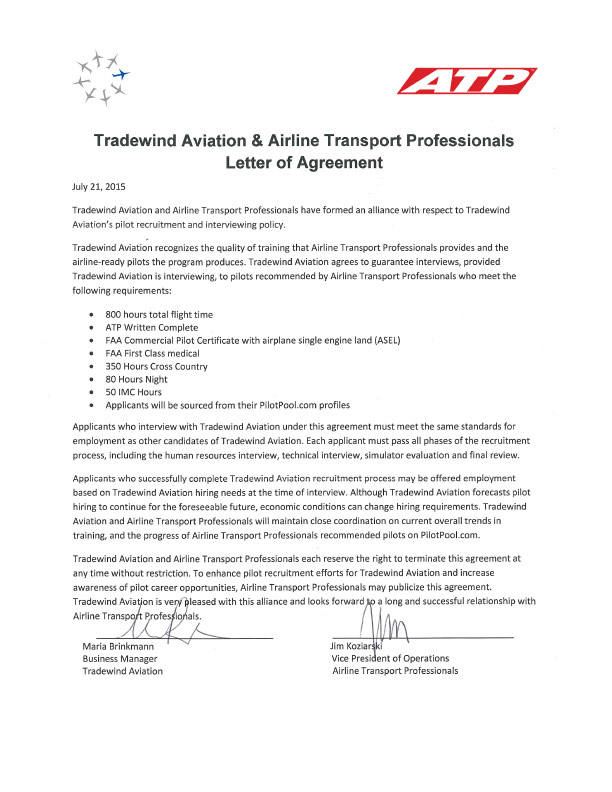 Tradewind Airlines Alliance