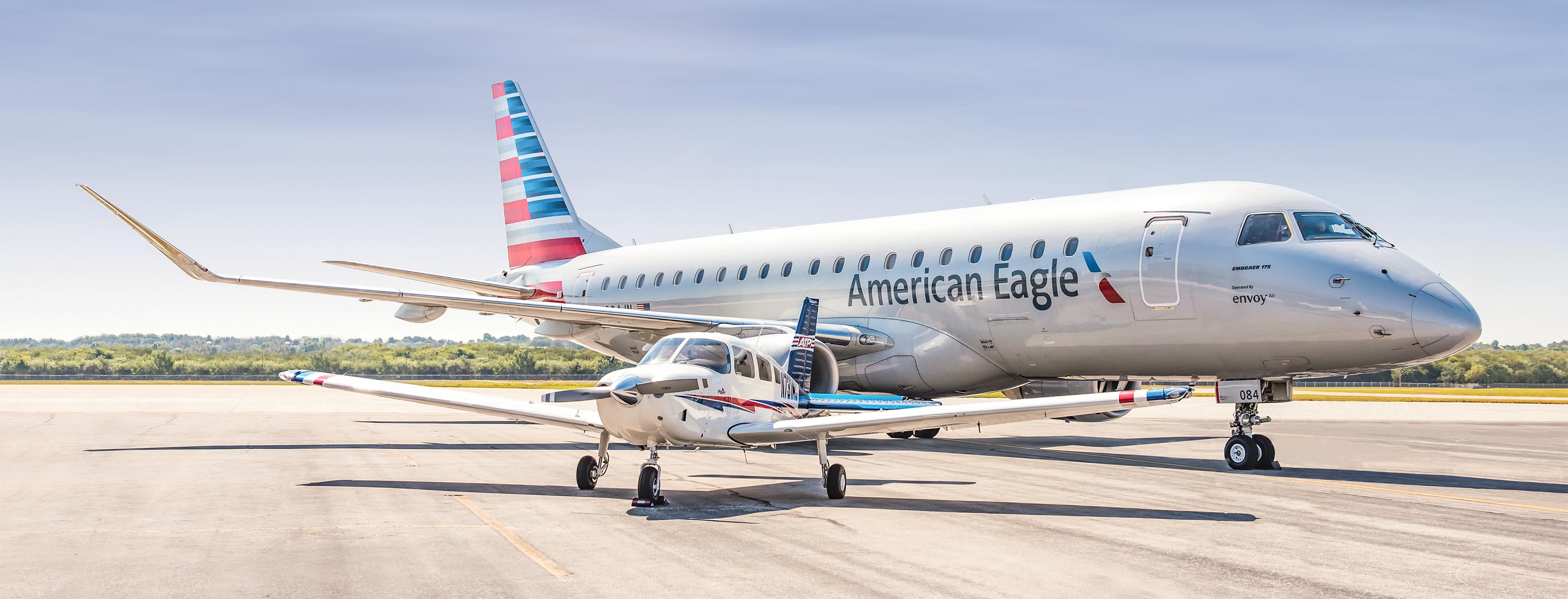 ATP Piper Archer with an American Eagle Embraer 175