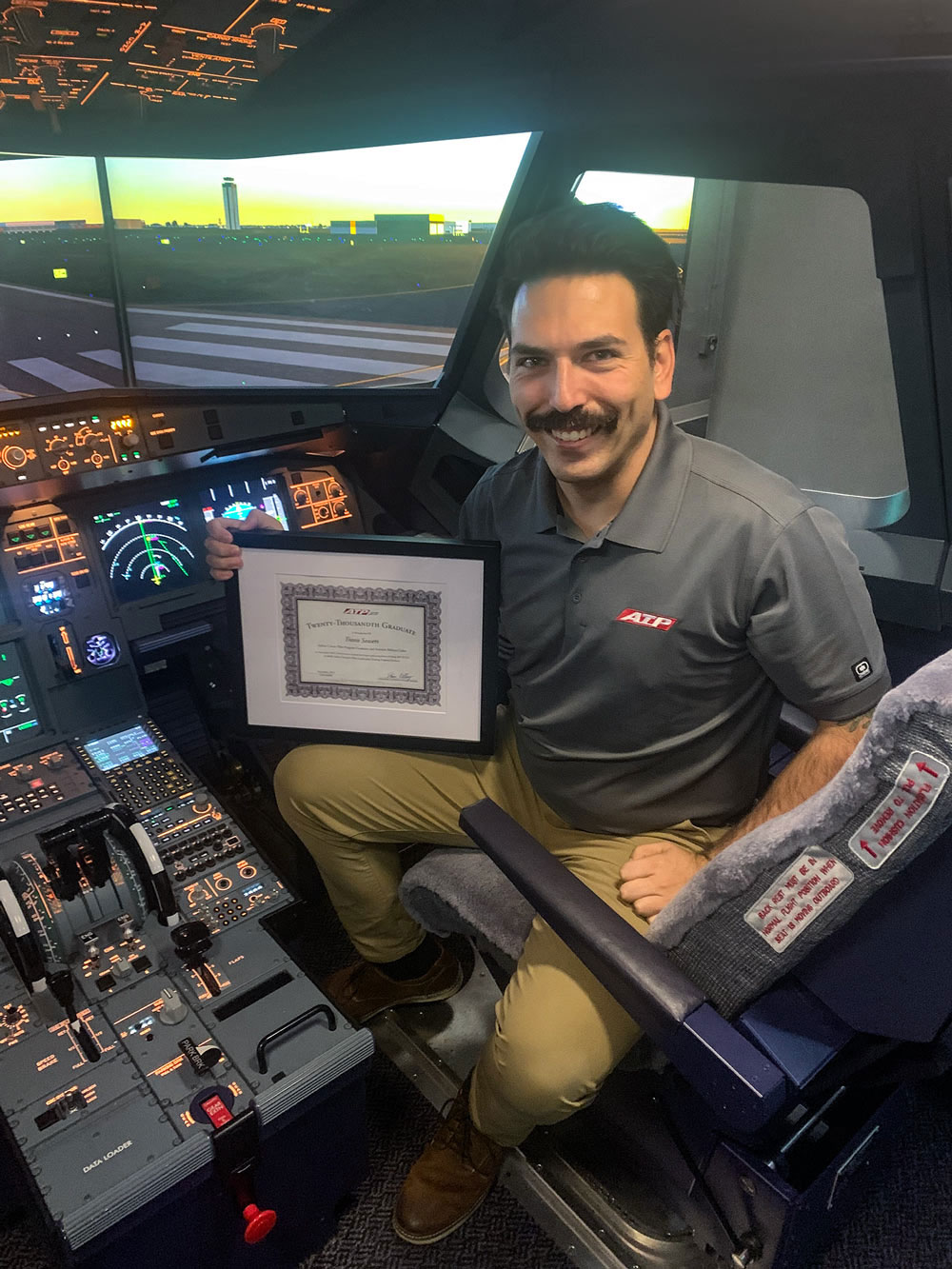 ATP's 20,000th ATP CTP graduate, Travis Sowers with Certificate