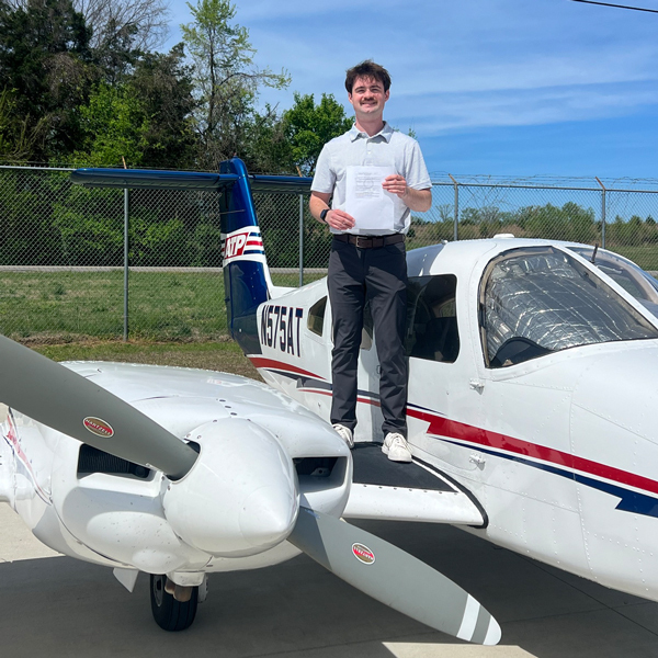 ATP Flight School graduate William Phillips after completing the Airline Career Pilot Program in 8 months