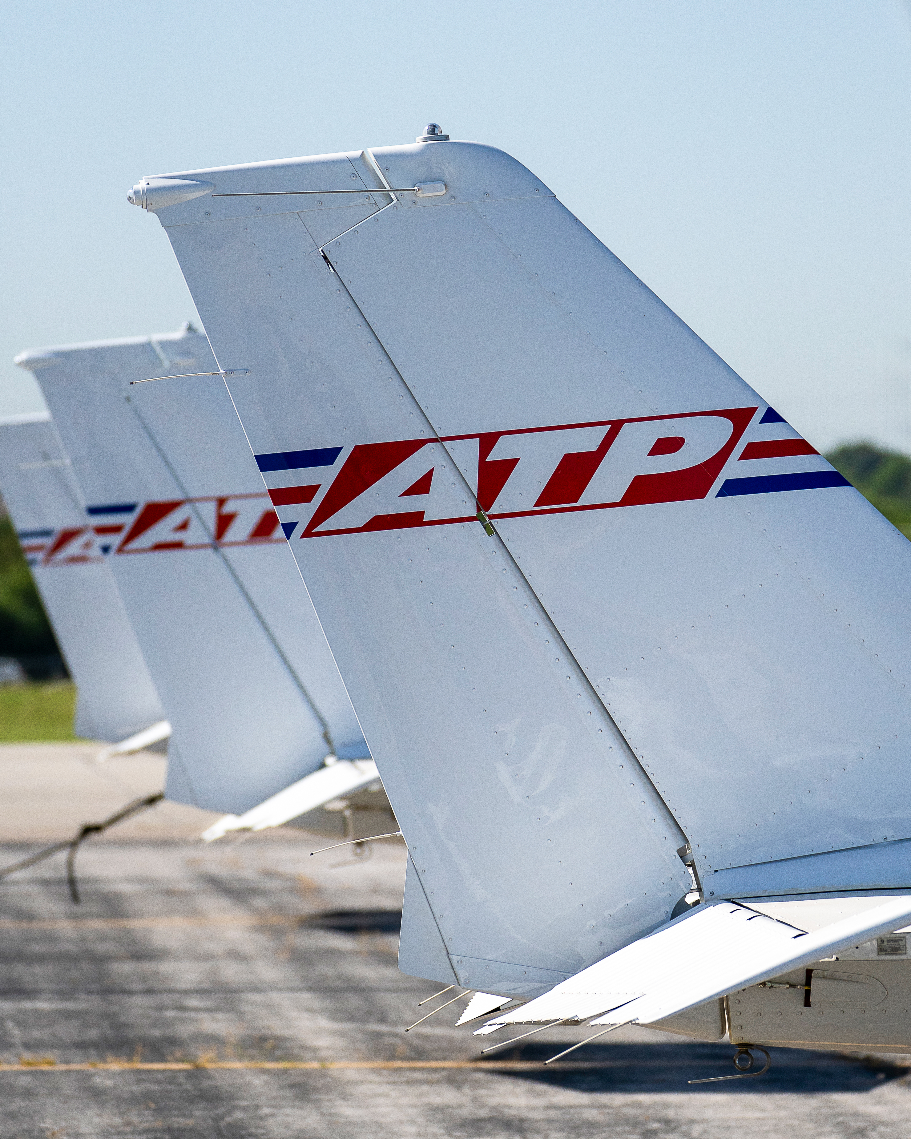 ATP training fleet on the runway