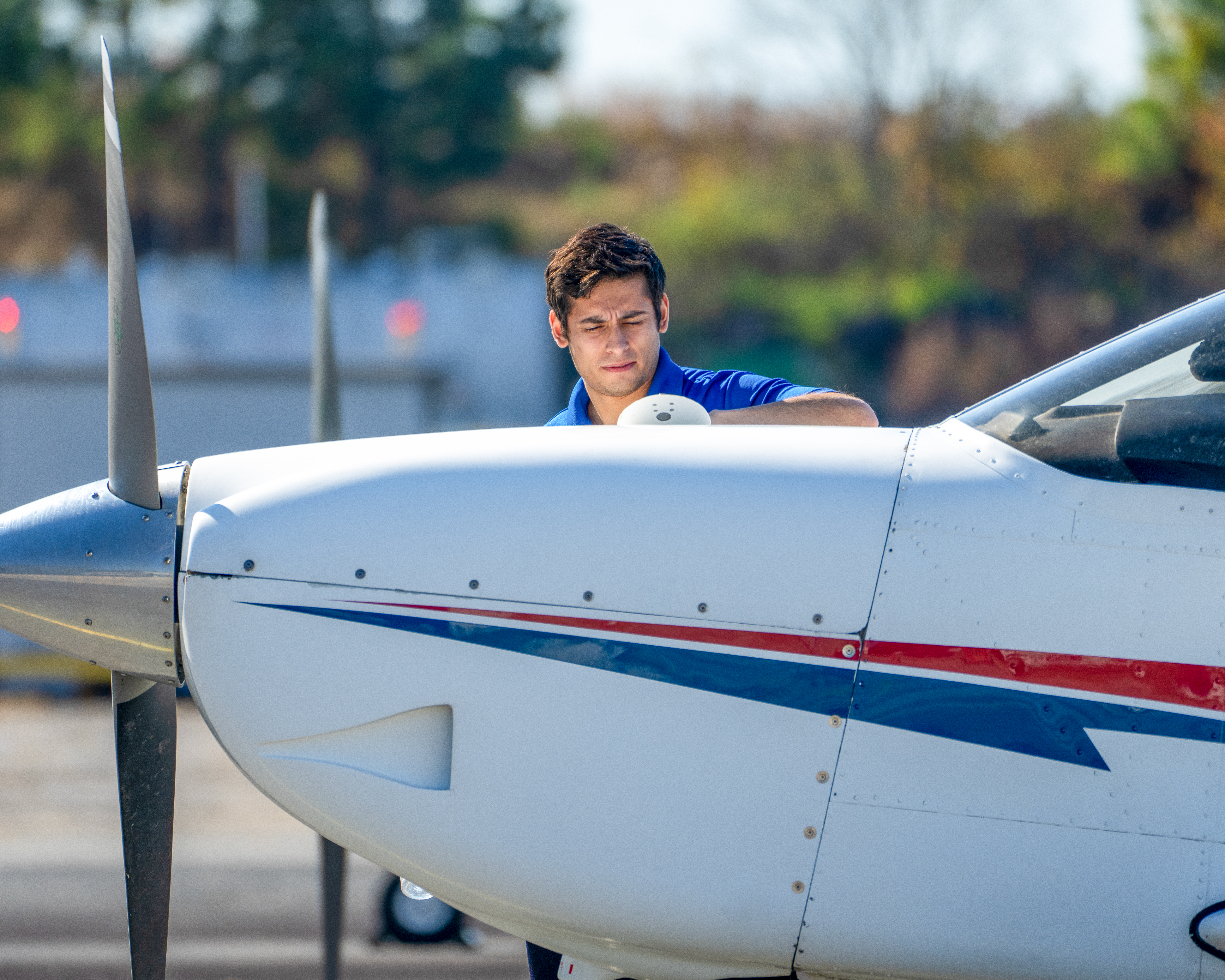 ATP Piper Archer training fleet on the ramp